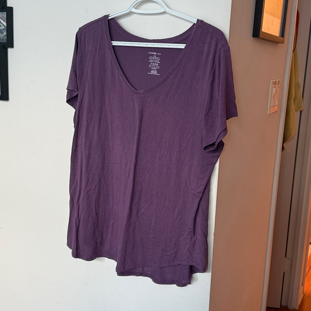 George Vneck Purple Tshirt